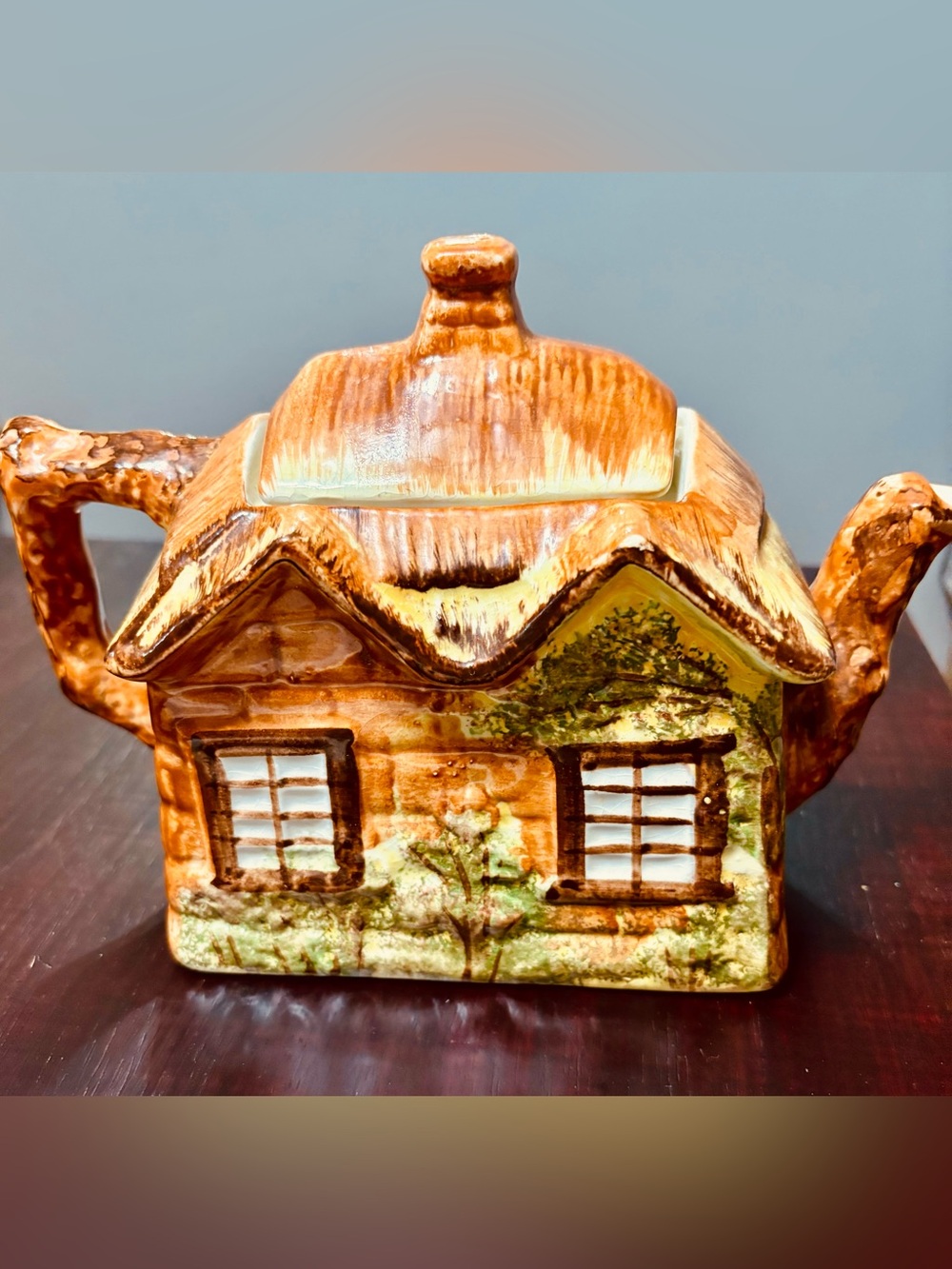 Vintage Price Kensington Cottage Ware Ceramic Teapot and Creamer 
Hand-Painted
